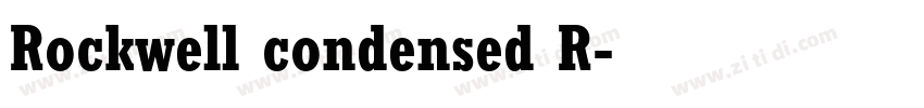 Rockwell condensed R字体转换